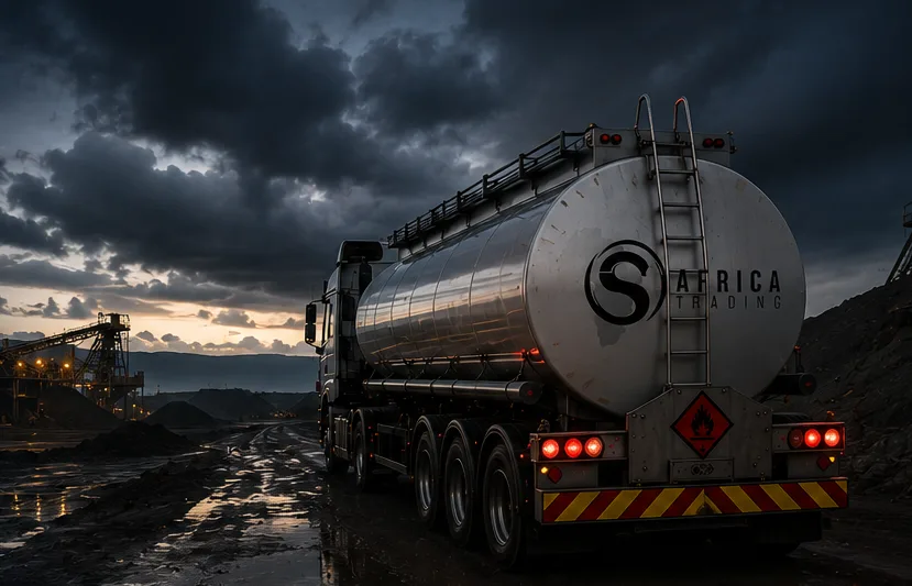 Heavy plant working a mine site that depends on continuous diesel supply
